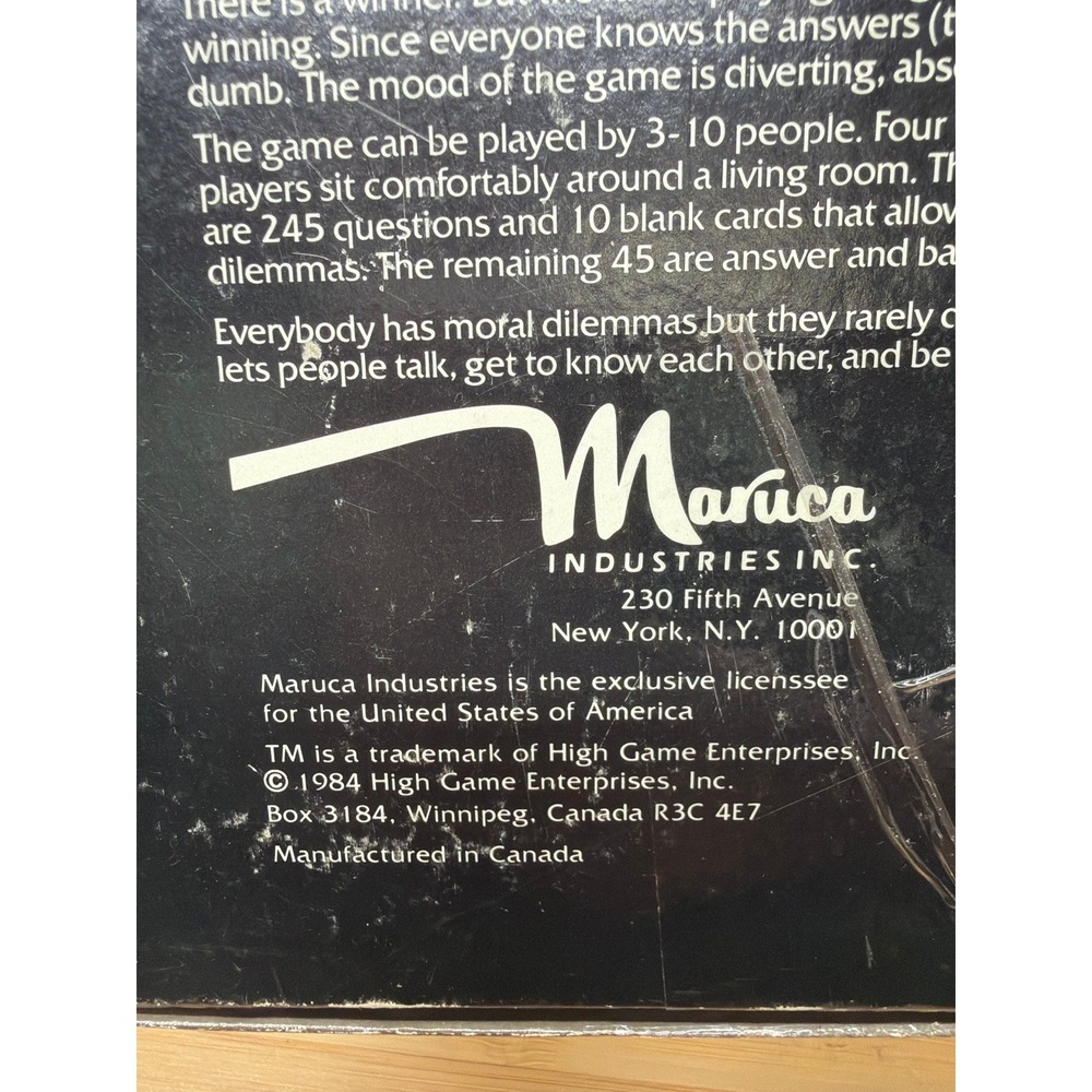 A Question of Scruples Complete Vintage 1984 Board Game Moral Dilemmas - Picture 7 of 7